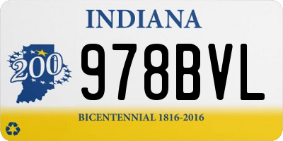 IN license plate 978BVL