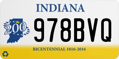 IN license plate 978BVQ