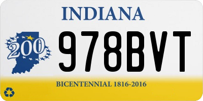 IN license plate 978BVT