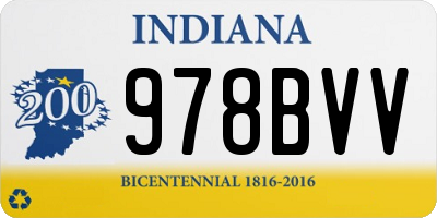 IN license plate 978BVV