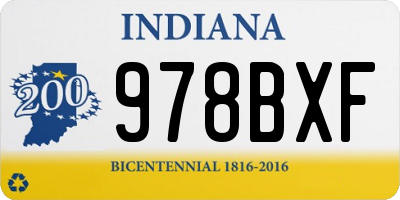 IN license plate 978BXF