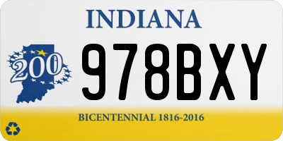 IN license plate 978BXY