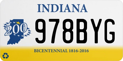 IN license plate 978BYG