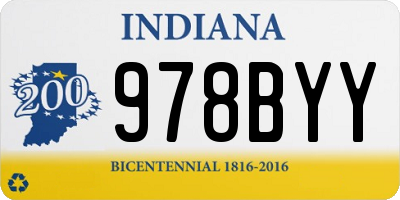 IN license plate 978BYY