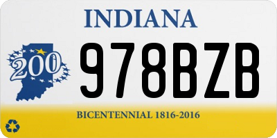 IN license plate 978BZB