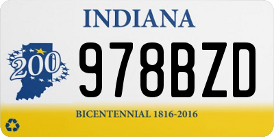 IN license plate 978BZD