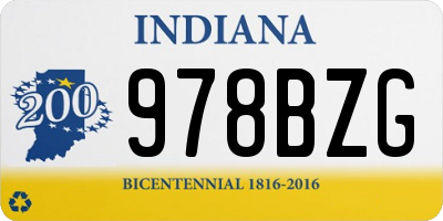 IN license plate 978BZG