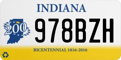 IN license plate 978BZH