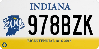 IN license plate 978BZK