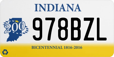 IN license plate 978BZL