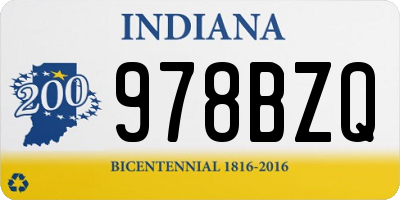 IN license plate 978BZQ
