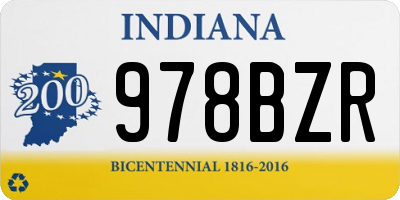 IN license plate 978BZR
