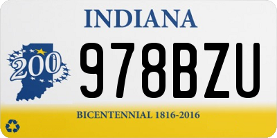 IN license plate 978BZU