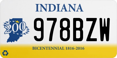 IN license plate 978BZW