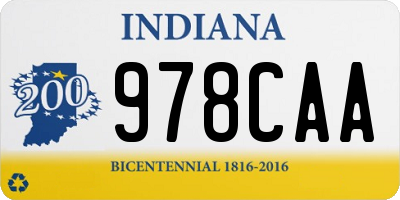 IN license plate 978CAA