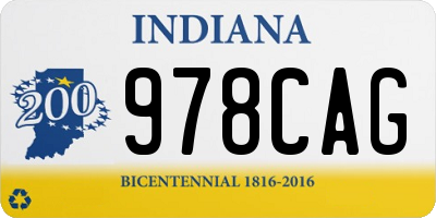 IN license plate 978CAG