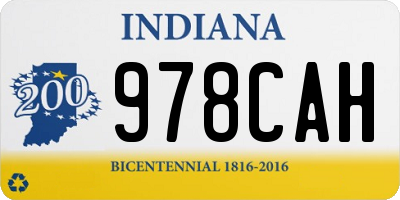 IN license plate 978CAH