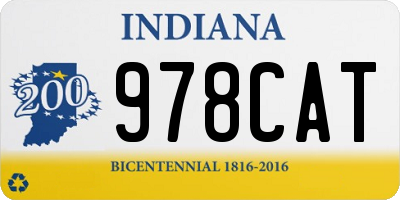 IN license plate 978CAT