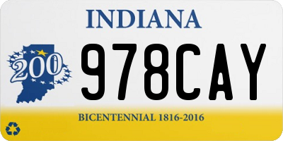 IN license plate 978CAY