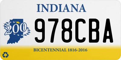 IN license plate 978CBA