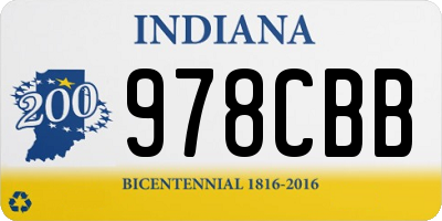 IN license plate 978CBB