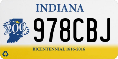 IN license plate 978CBJ