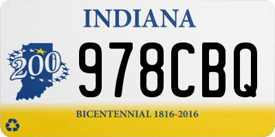 IN license plate 978CBQ