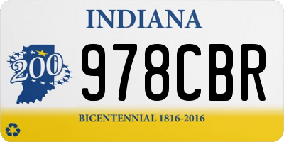 IN license plate 978CBR