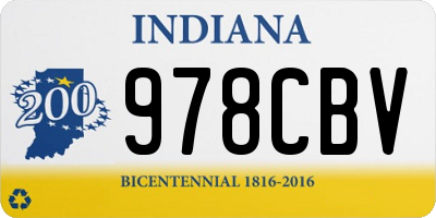 IN license plate 978CBV