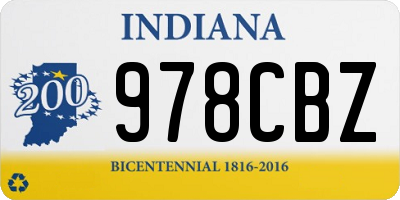 IN license plate 978CBZ