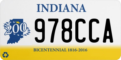 IN license plate 978CCA