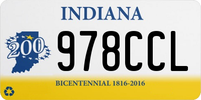 IN license plate 978CCL