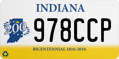 IN license plate 978CCP