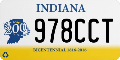 IN license plate 978CCT