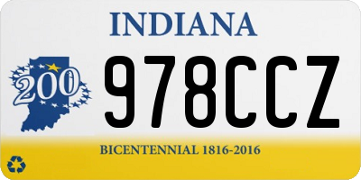 IN license plate 978CCZ