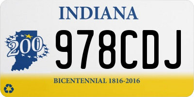 IN license plate 978CDJ