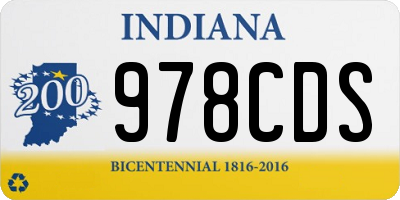 IN license plate 978CDS