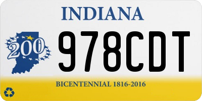 IN license plate 978CDT