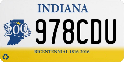 IN license plate 978CDU