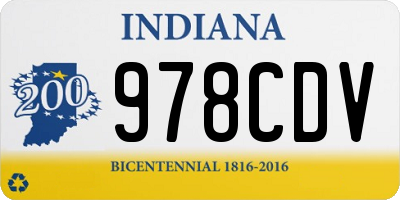 IN license plate 978CDV