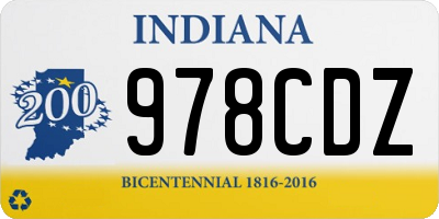 IN license plate 978CDZ