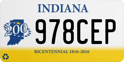 IN license plate 978CEP