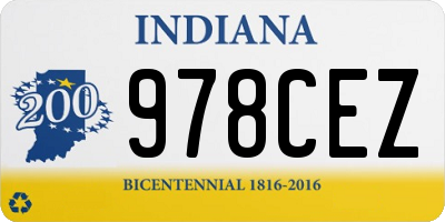 IN license plate 978CEZ