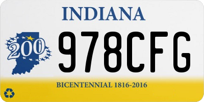 IN license plate 978CFG