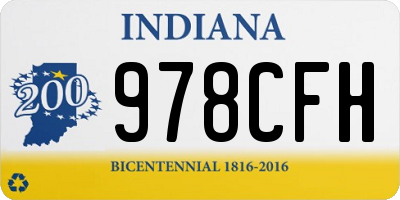 IN license plate 978CFH