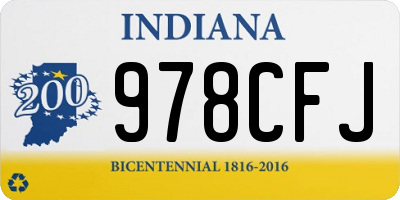 IN license plate 978CFJ