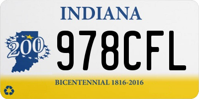 IN license plate 978CFL