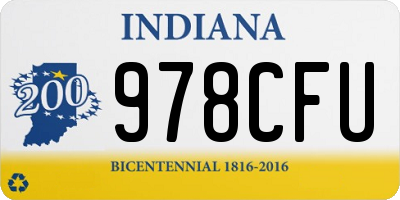 IN license plate 978CFU