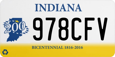 IN license plate 978CFV