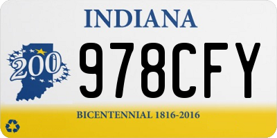 IN license plate 978CFY
